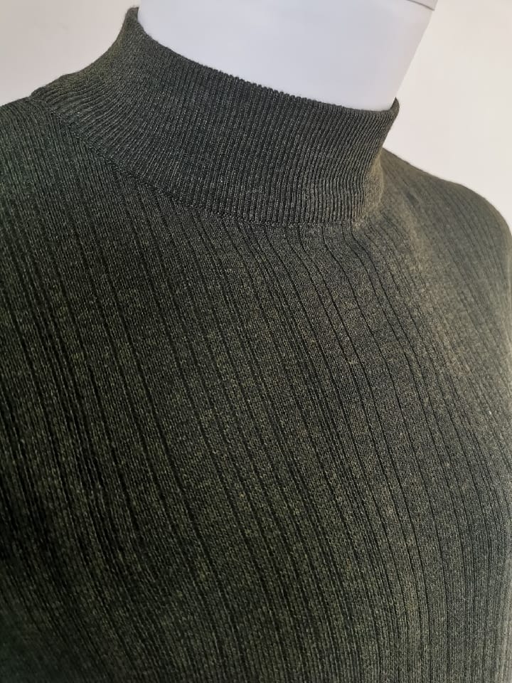 Pulls cols cheminée khaki - Chemise Belgium