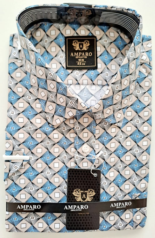 Chemise Amparo manche courte 100% coton - Chemise Belgium