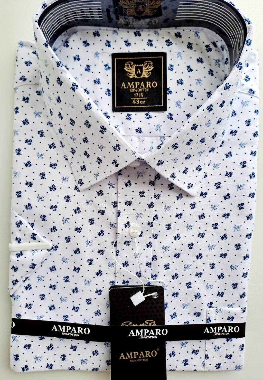 Chemise Amparo manche courte 100% coton - Chemise Belgium