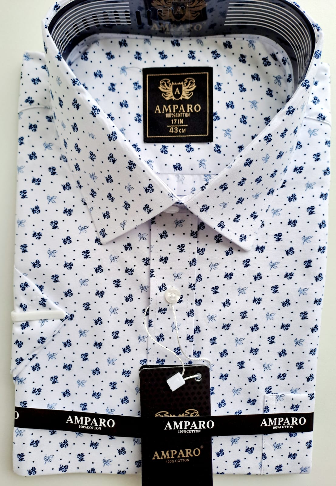 Chemise Amparo manche courte 100% coton - Chemise Belgium