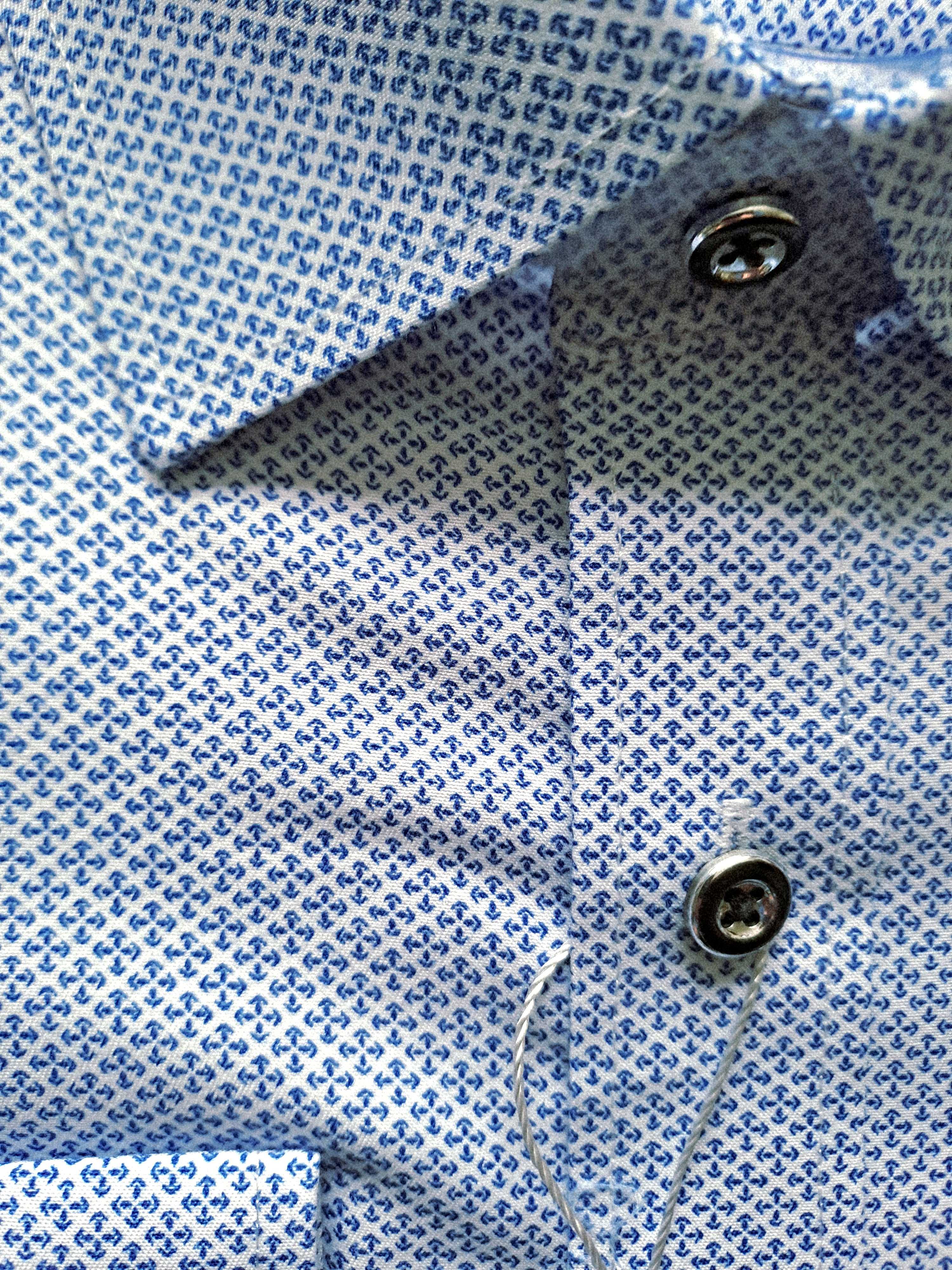 Amparo langmouw blauw 100% katoenen overhemd