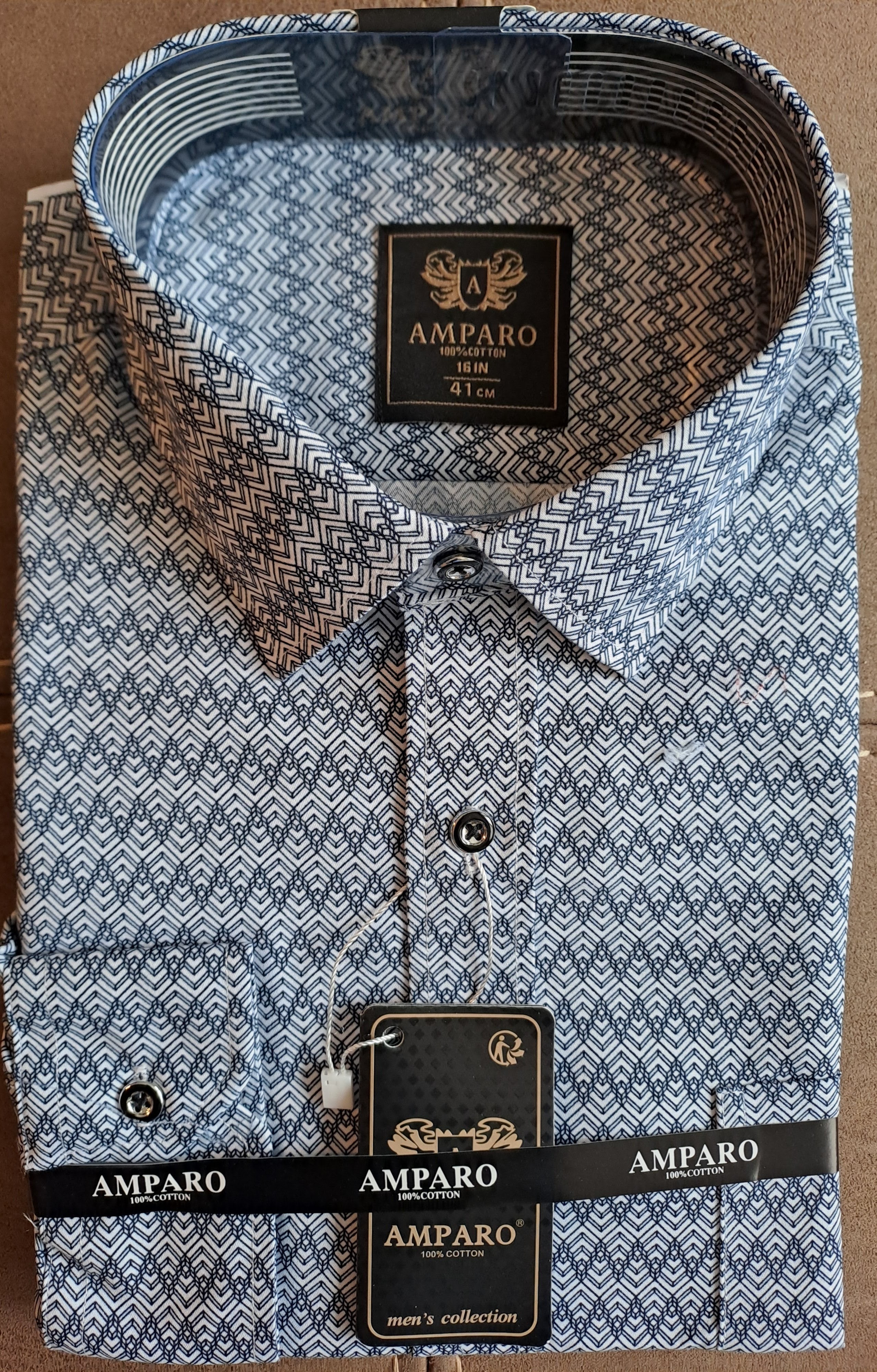 Amparo langmouw "frequency" shirt, 100% katoen