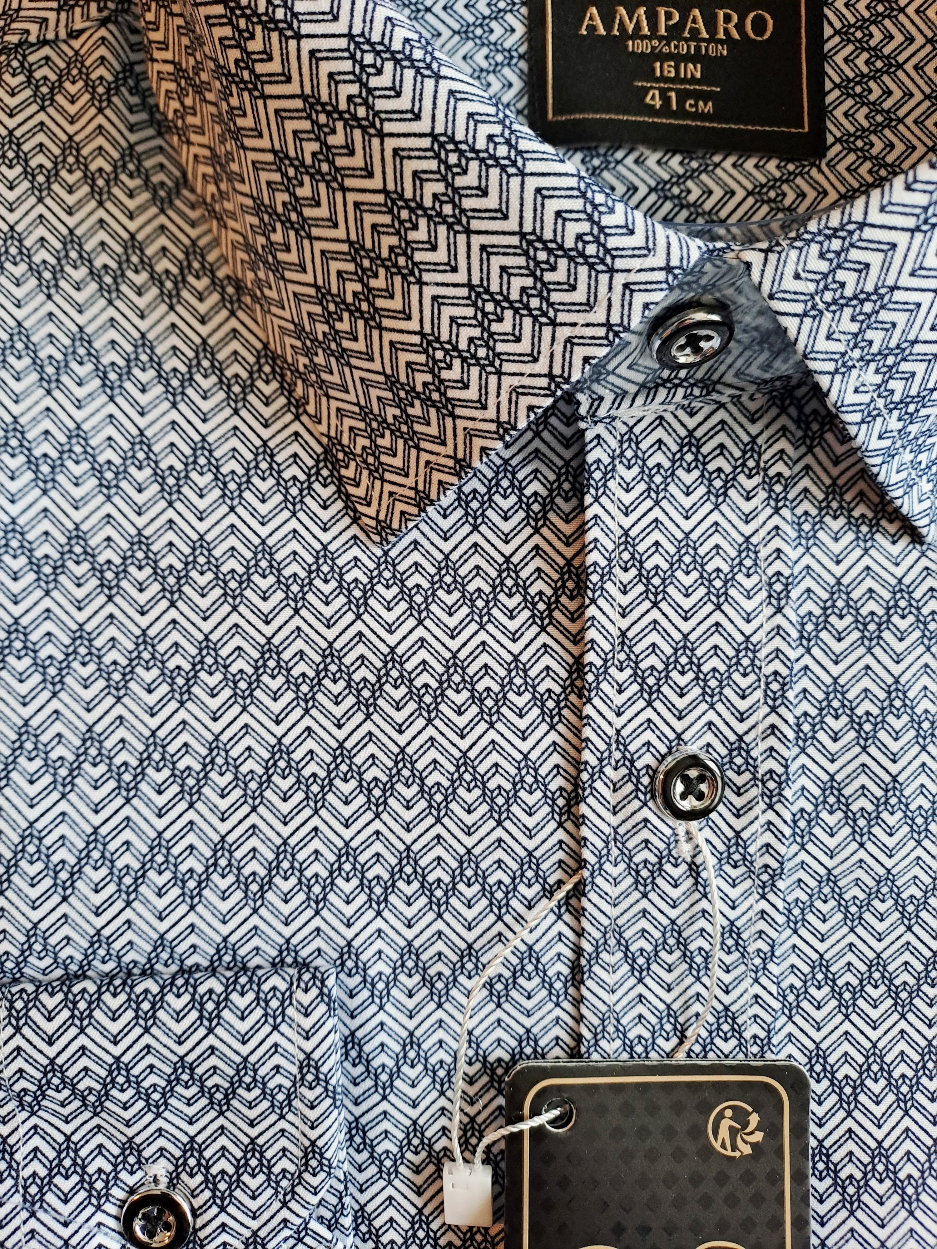 Amparo langmouw "frequency" shirt, 100% katoen