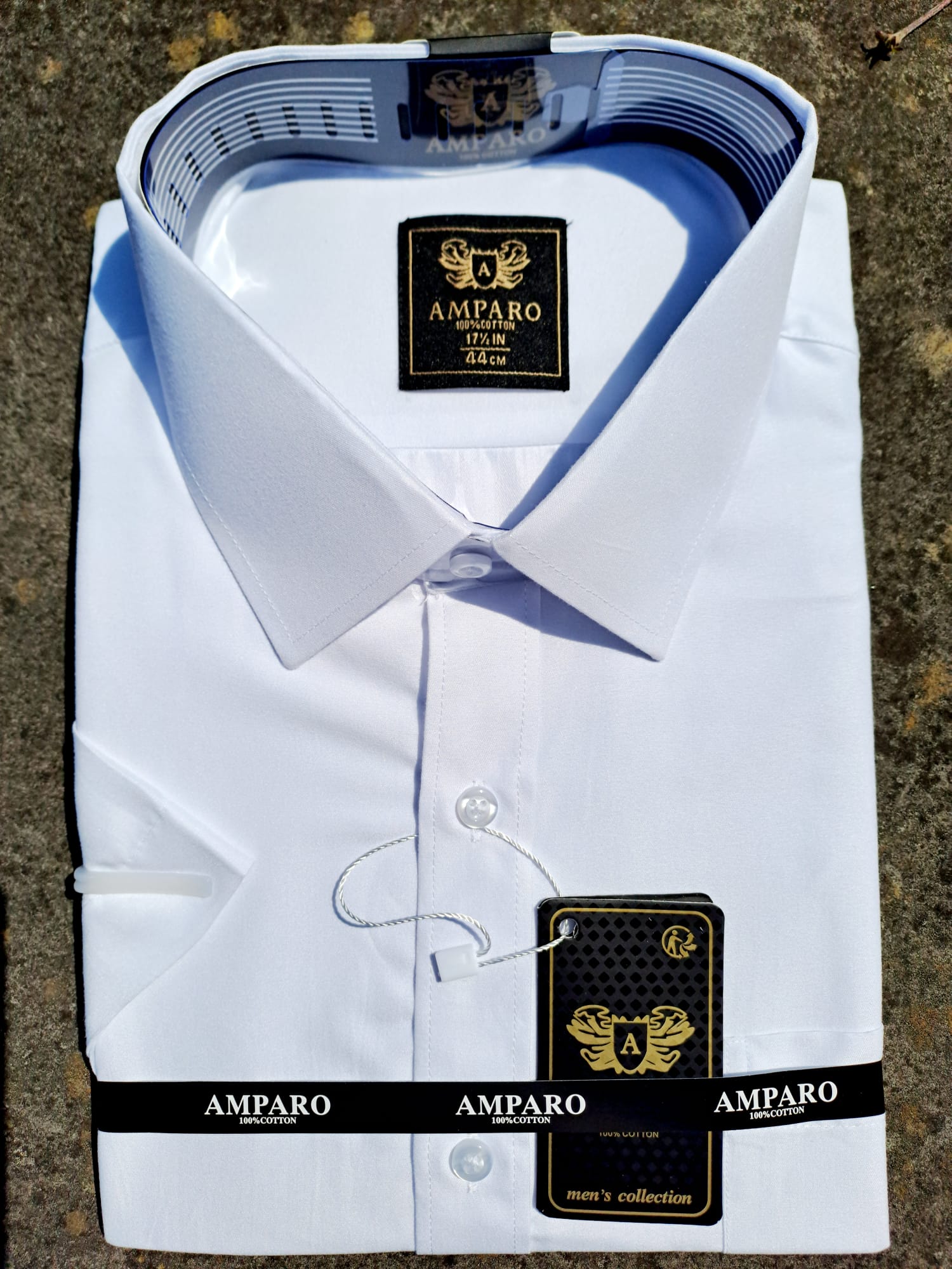 Chemise Amparo manche courte blanc 100% Cotton - Chemise Belgium