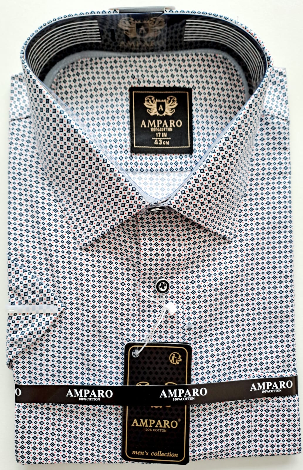 Chemise Amparo manche courte 100% coton cheks red - Chemise Belgium