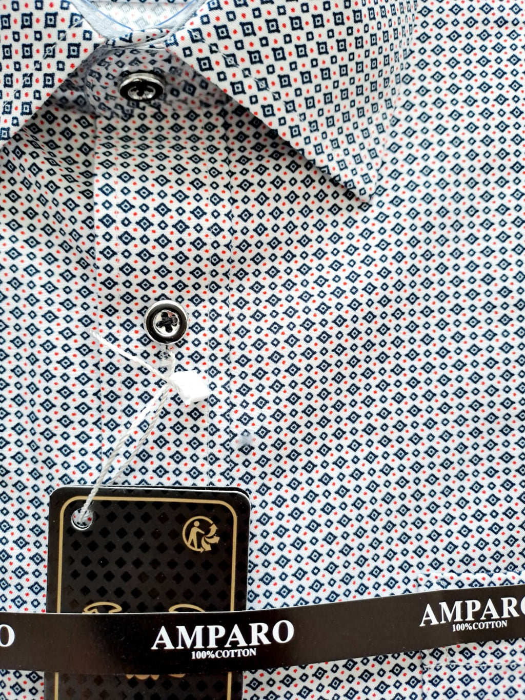 Chemise Amparo manche courte 100% coton cheks red - Chemise Belgium