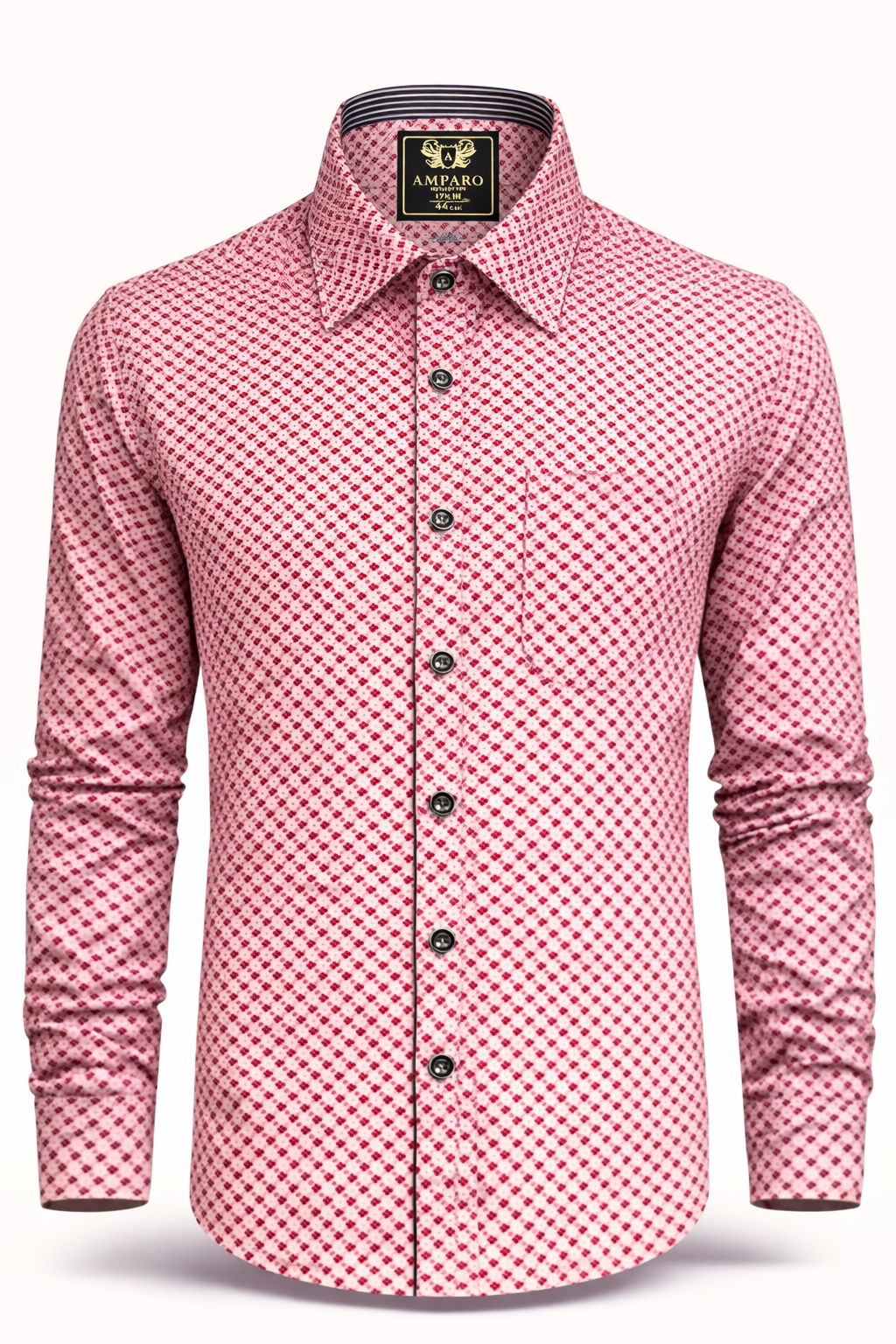 CHEMISE AMPARO MANCHE LONGUE BORDEAUX 100% COTON - Chemise Belgium