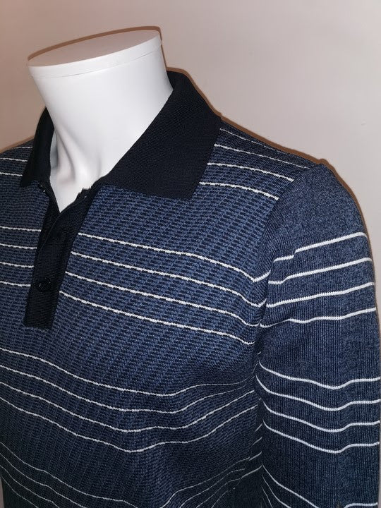 Pulls cols polos lignés bleu Jeans - Chemise Belgium