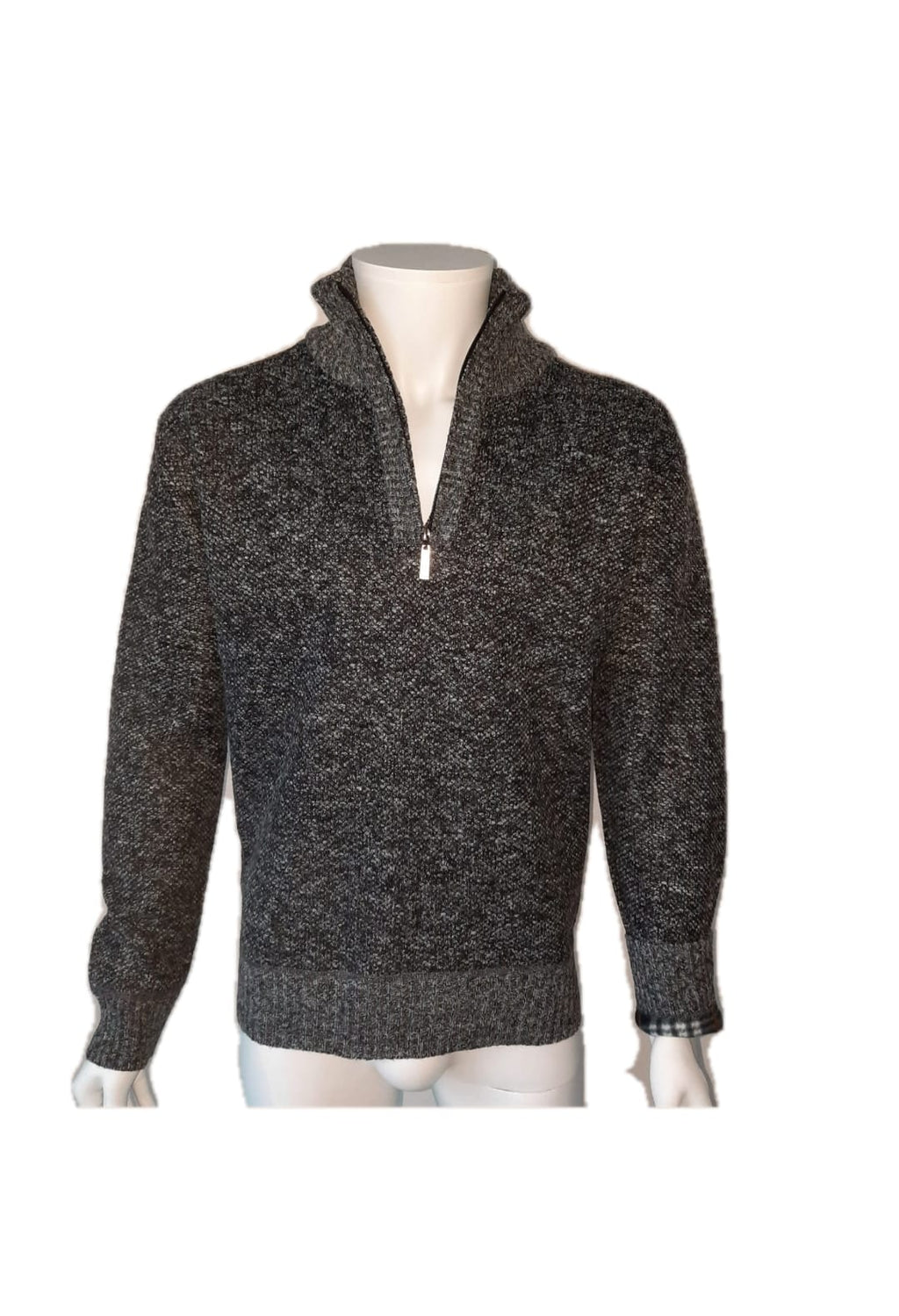 Pull demi tirette gris - Chemise Belgium