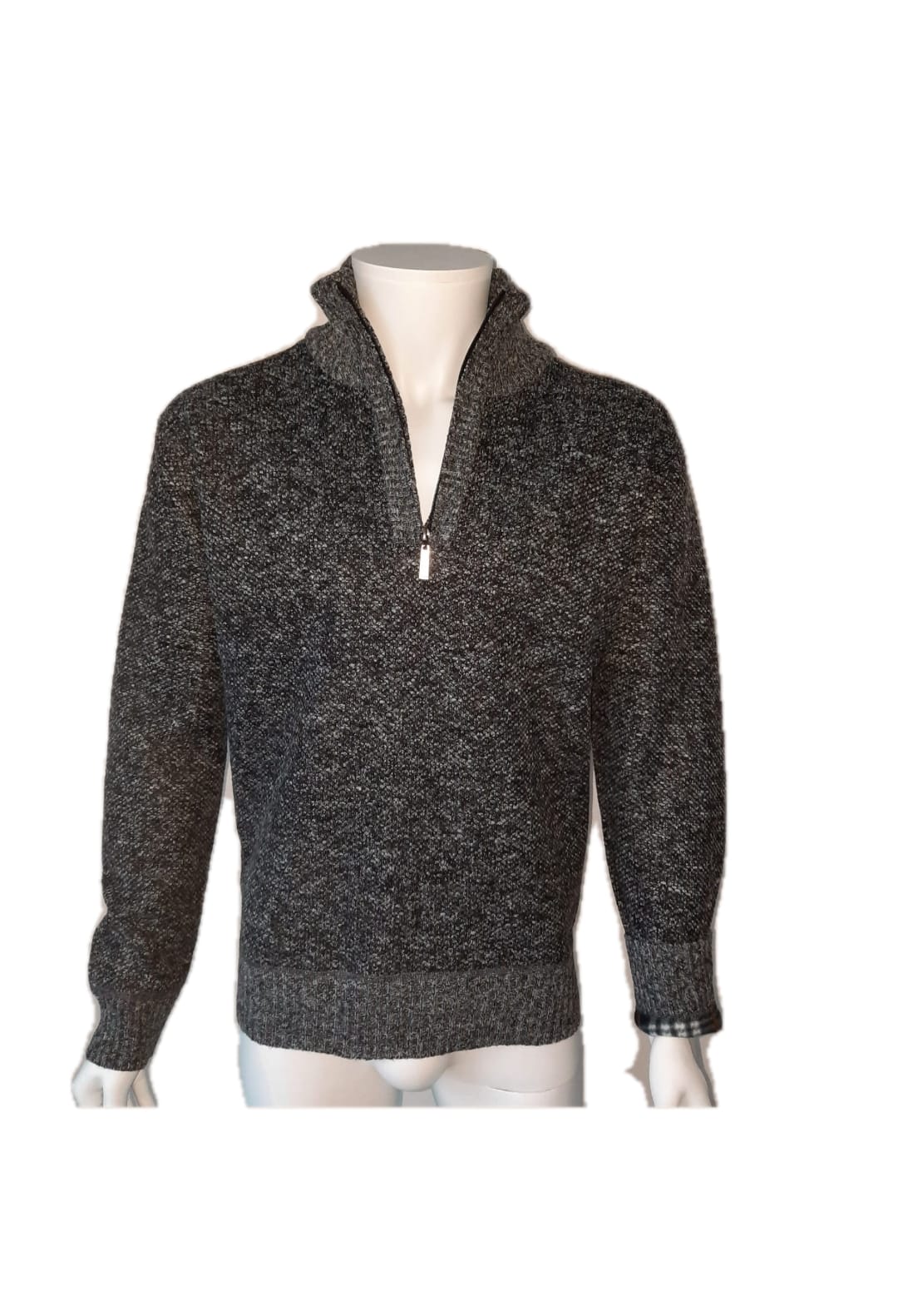 Pull demi tirette gris - Chemise Belgium
