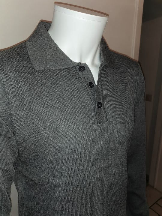 Cols polos uni gris foncé - Chemise Belgium