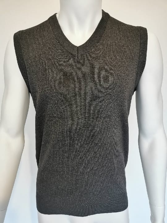 Pulls cols "V" débardeurs anthracite - Chemise Belgium