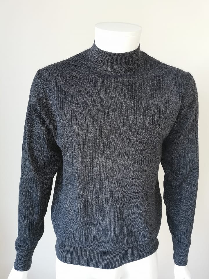 Pulls cols cheminée bleu gris - Chemise Belgium