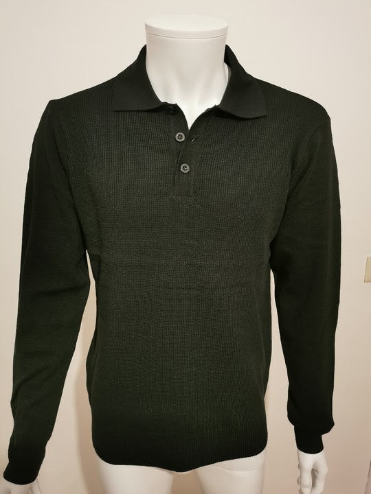 Cols polos uni khaki - Chemise Belgium