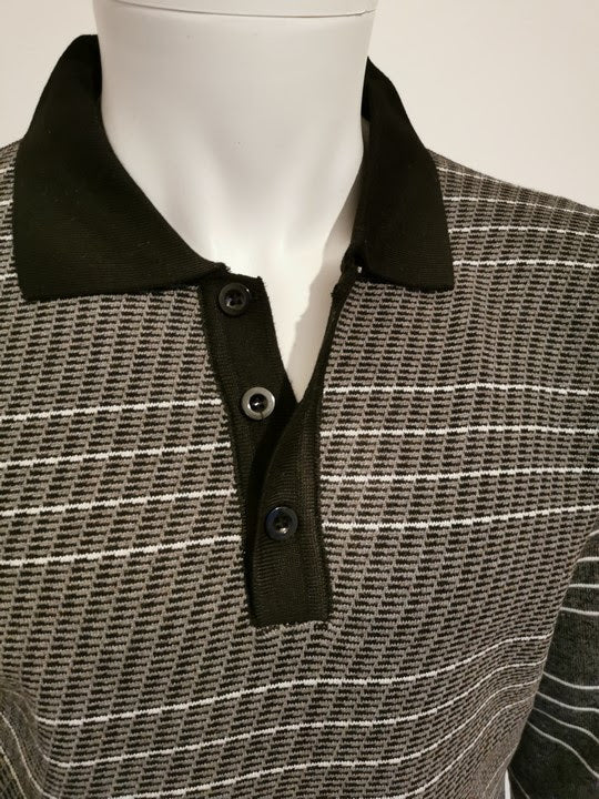 Pulls cols polos lignés noir - Chemise Belgium