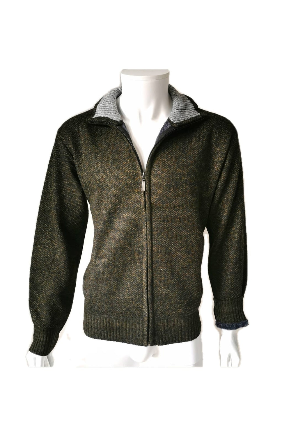 Gillet khaki doublé en velour à l'intérieur - Chemise Belgium