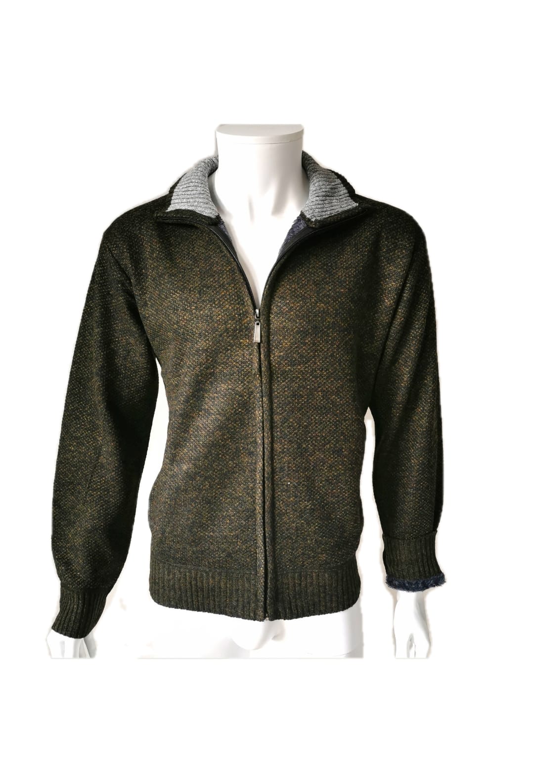 Gillet khaki doublé en velour à l'intérieur - Chemise Belgium