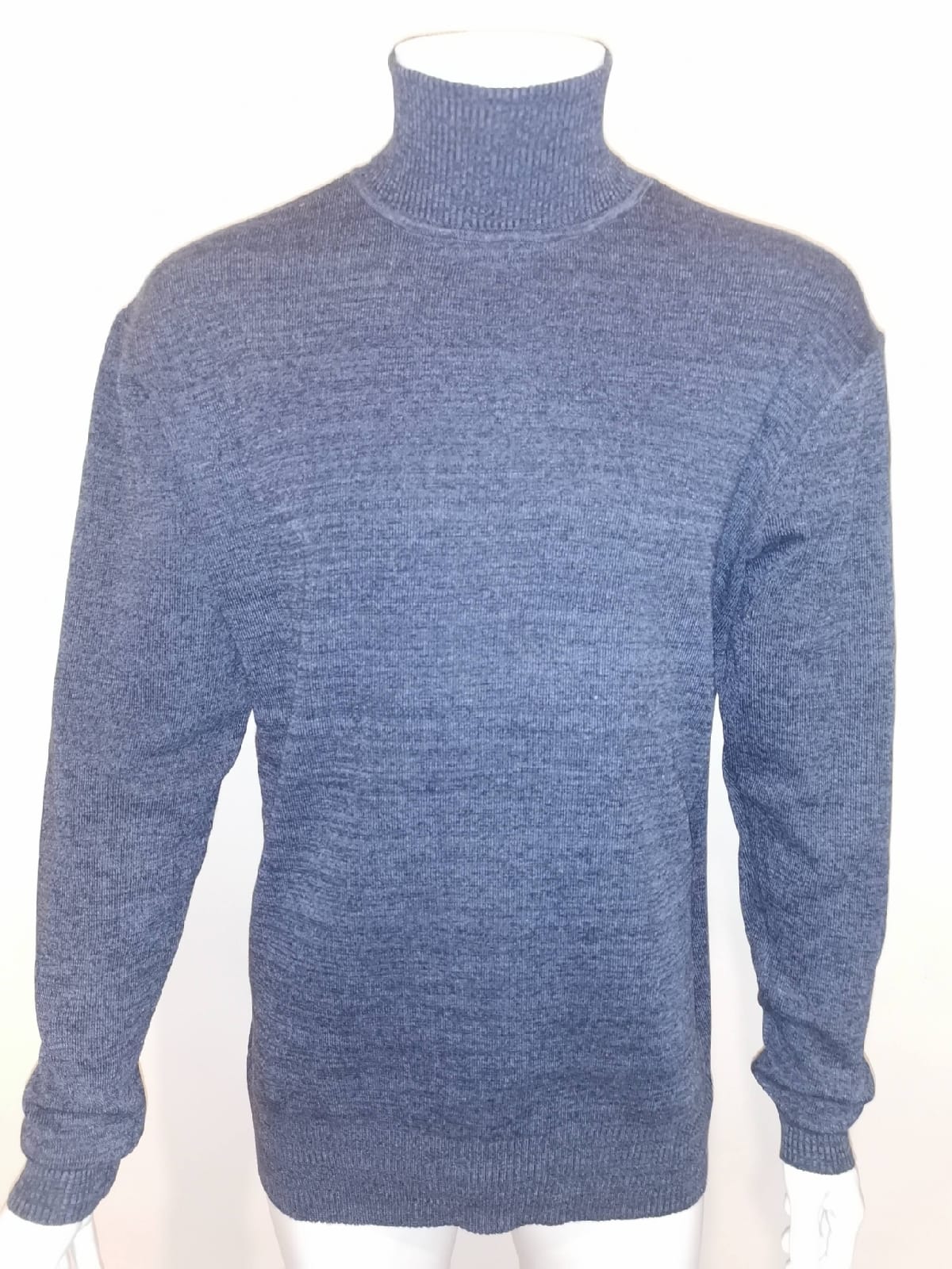 Pulls en cols montants bleu jeans - Chemise Belgium