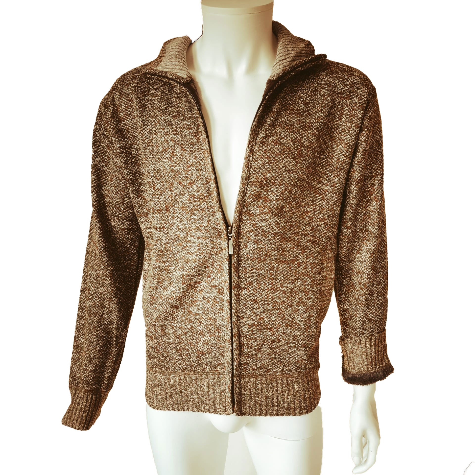 Gillet beige doublé avec velour à l'intérieur. - Chemise Belgium