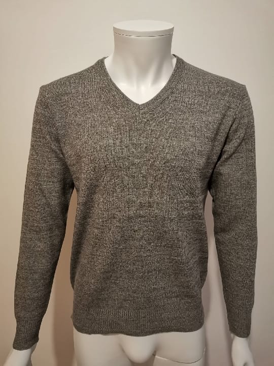 Pulls Cols "V" Gris Clair - Chemise Belgium