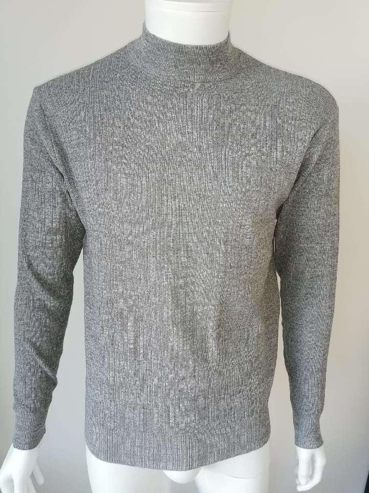 Pulls cols cheminée gris clair - Chemise Belgium