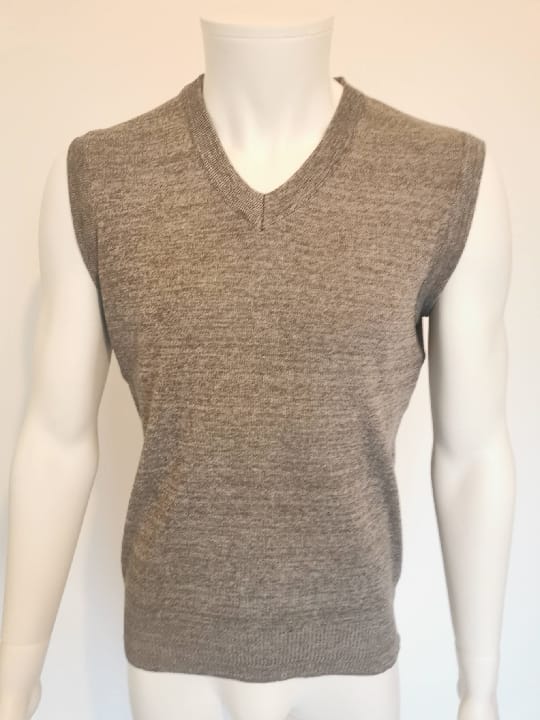 Pulls cols "V" débardeurs gris clair - Chemise Belgium