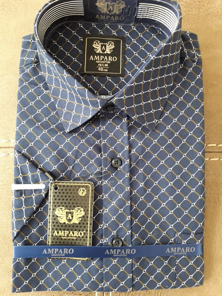 Chemise Amparo manche courte 100% coton. - Chemise Belgium