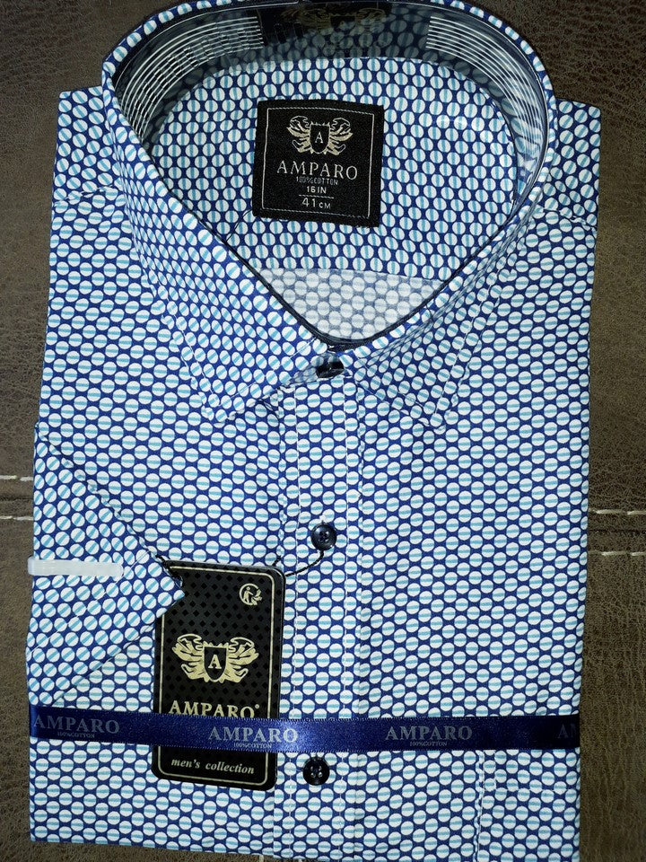 Chemise Amparo manche courte 100% coton. - Chemise Belgium