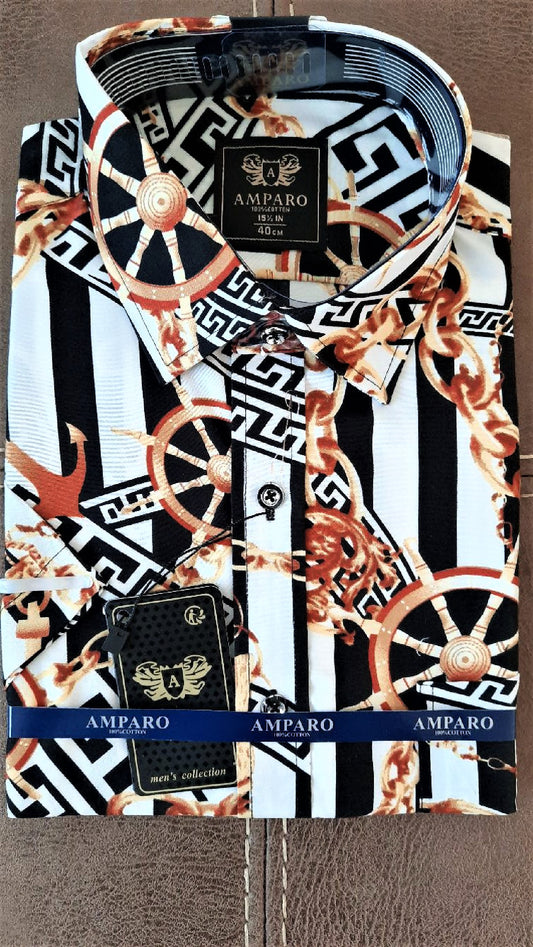 Chemise Amparo manche courte 100% coton. - Chemise Belgium
