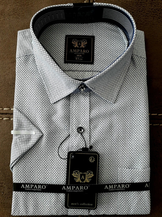 Chemise Amparo manche courte 100% coton. - Chemise Belgium