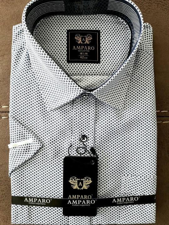 Chemise Amparo manche courte 100% coton. - Chemise Belgium