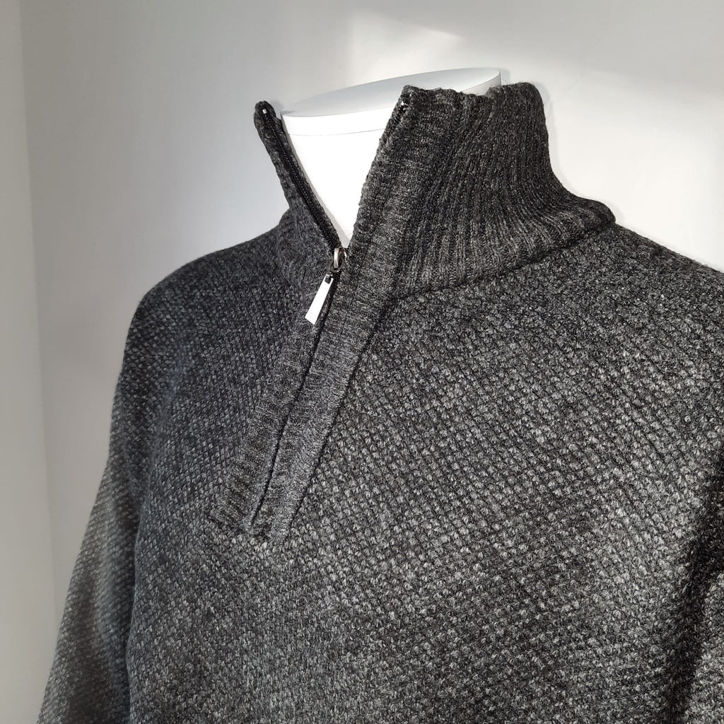 Pull demi tirette anthracite - Chemise Belgium
