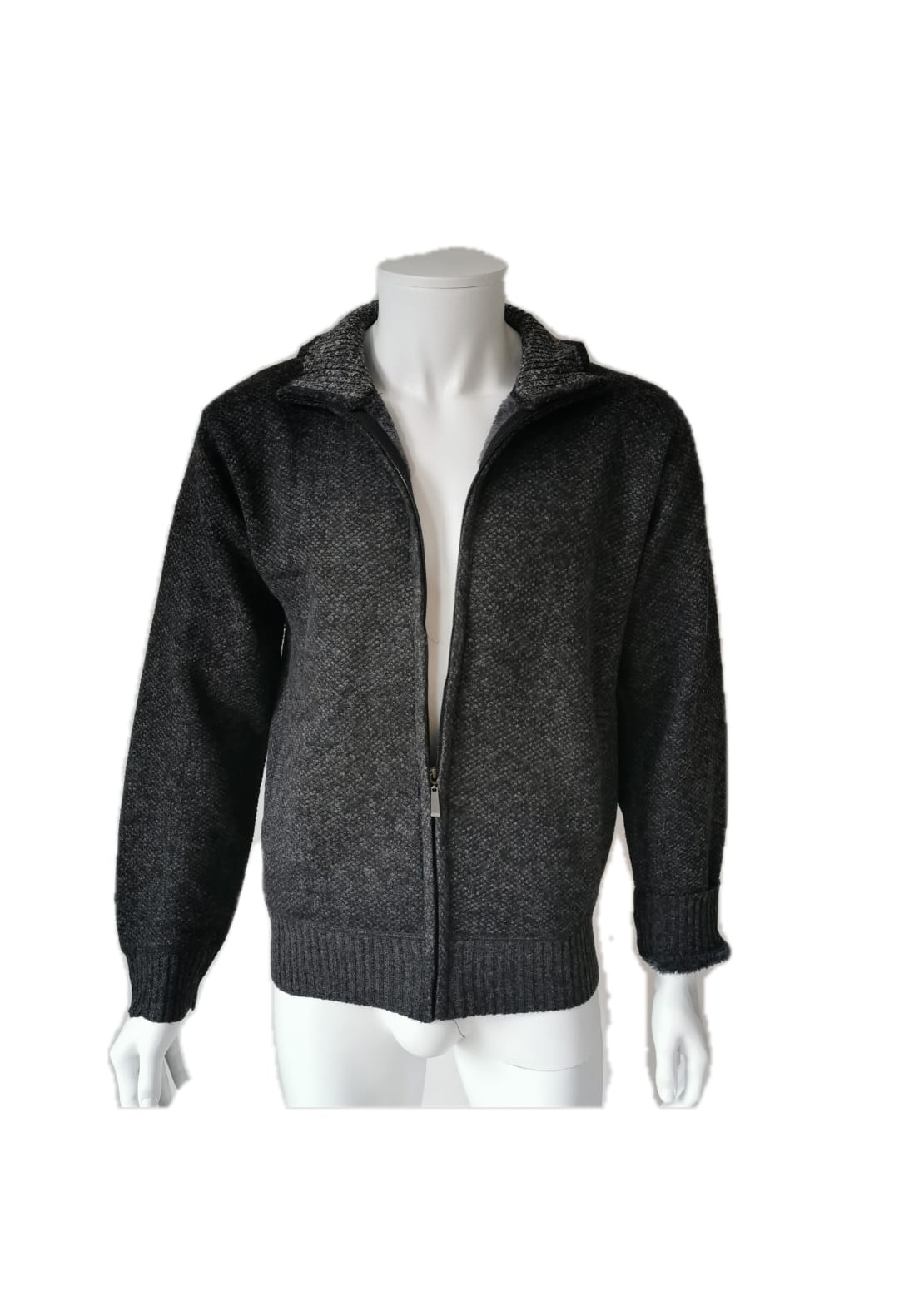 Gillet anthracite doublé avec velour à l'intérieur. - Chemise Belgium