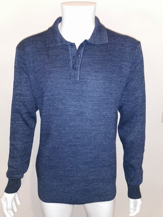 Cols polos uni bleu jeans - Chemise Belgium
