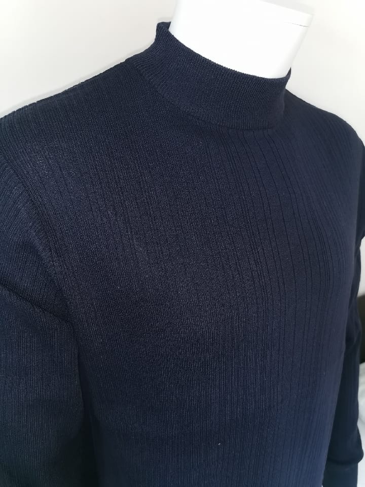 Pulls cols cheminée bleu - Chemise Belgium