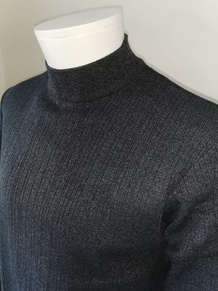Pulls cols cheminée bleu gris - Chemise Belgium