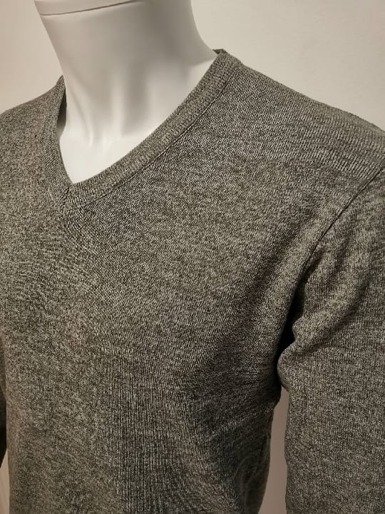 Pulls Cols "V" Gris Clair - Chemise Belgium
