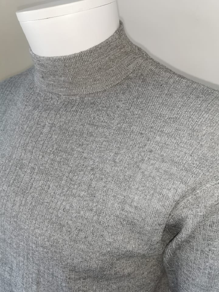 Pulls cols cheminée gris clair - Chemise Belgium