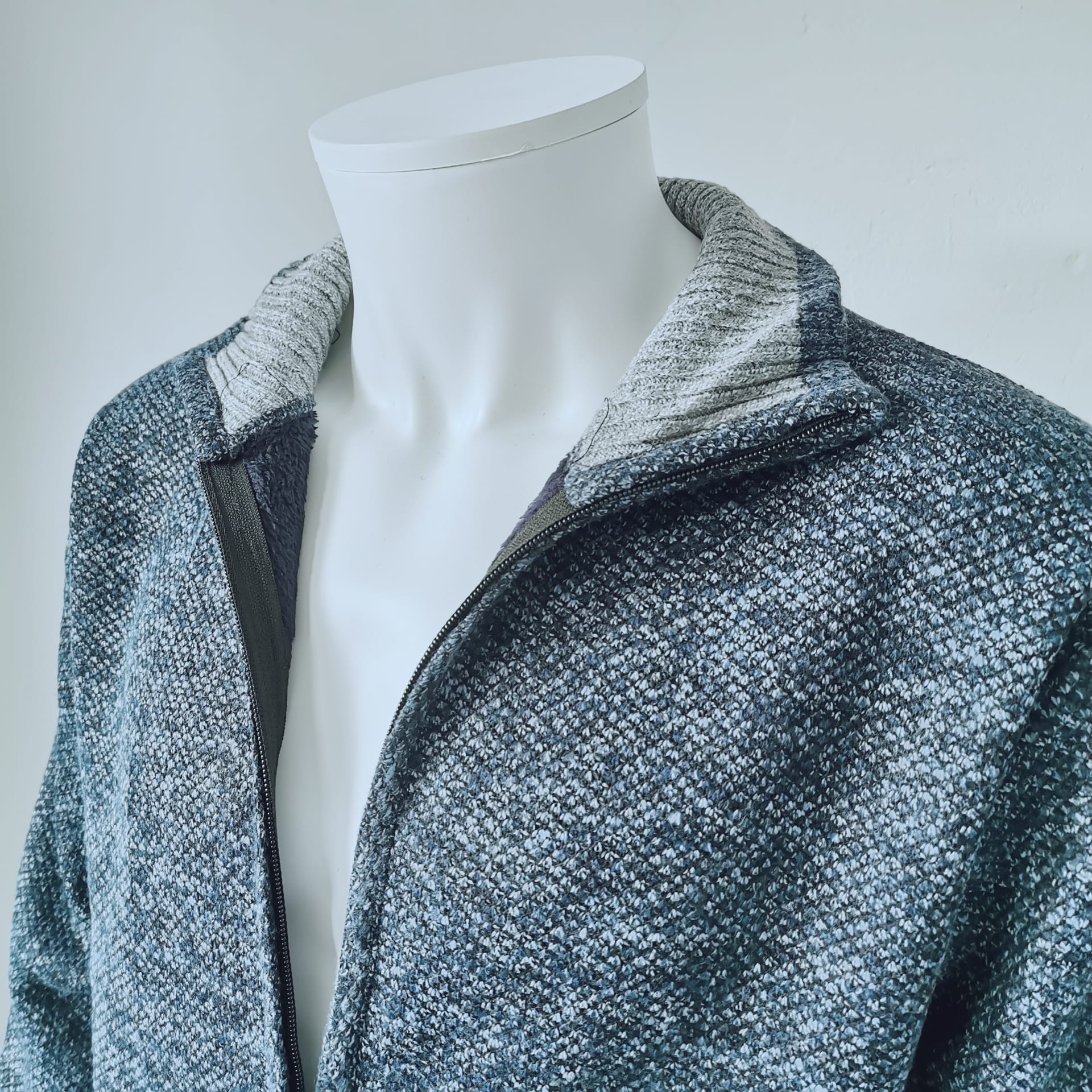 Gillet bleu jeans doublé en velour à l'intérieur. - Chemise Belgium