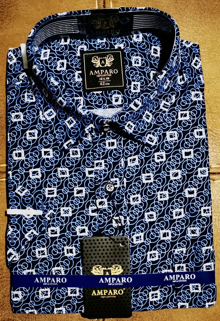 Chemise Amparo manche courte 100% coton. - Chemise Belgium