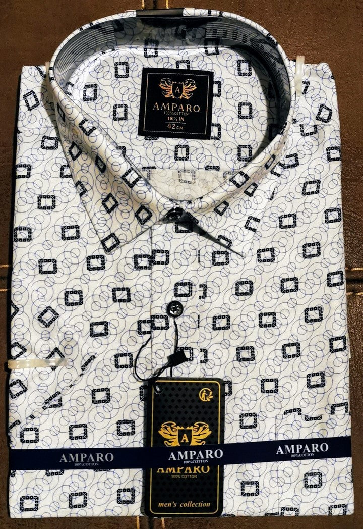 Chemise Amparo manche courte 100% coton. - Chemise Belgium