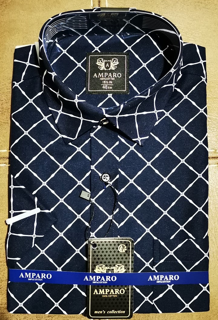 Chemise Amparo manche courte 100% coton. - Chemise Belgium