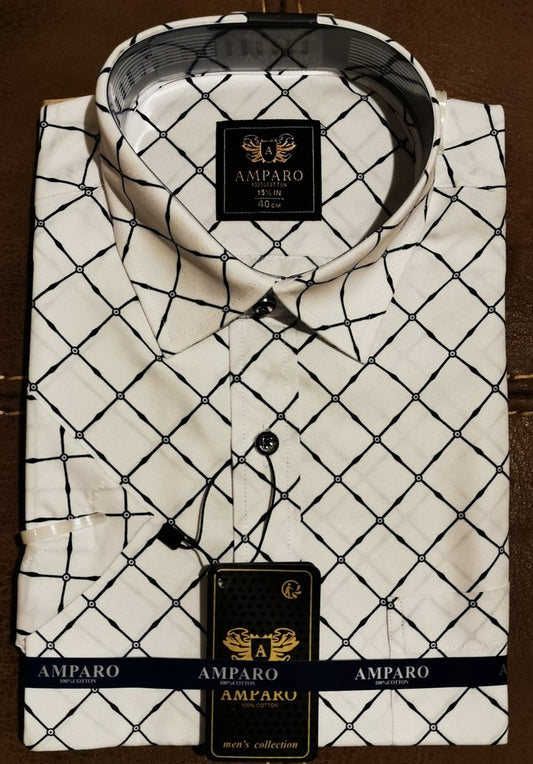 Chemise Amparo manche courte 100% coton. - Chemise Belgium