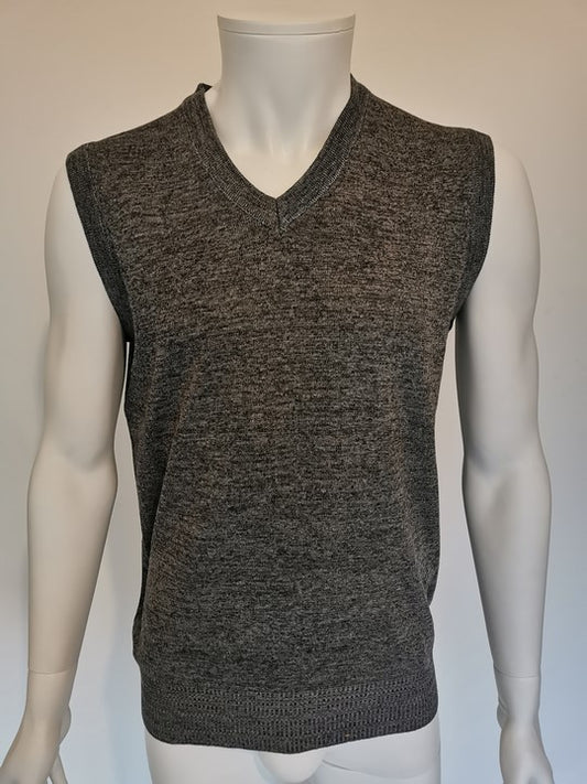 Pulls cols "V" débardeurs gris chiné - Chemise Belgium