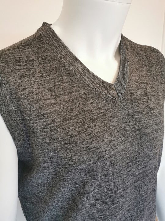 Pulls cols "V" débardeurs gris chiné - Chemise Belgium